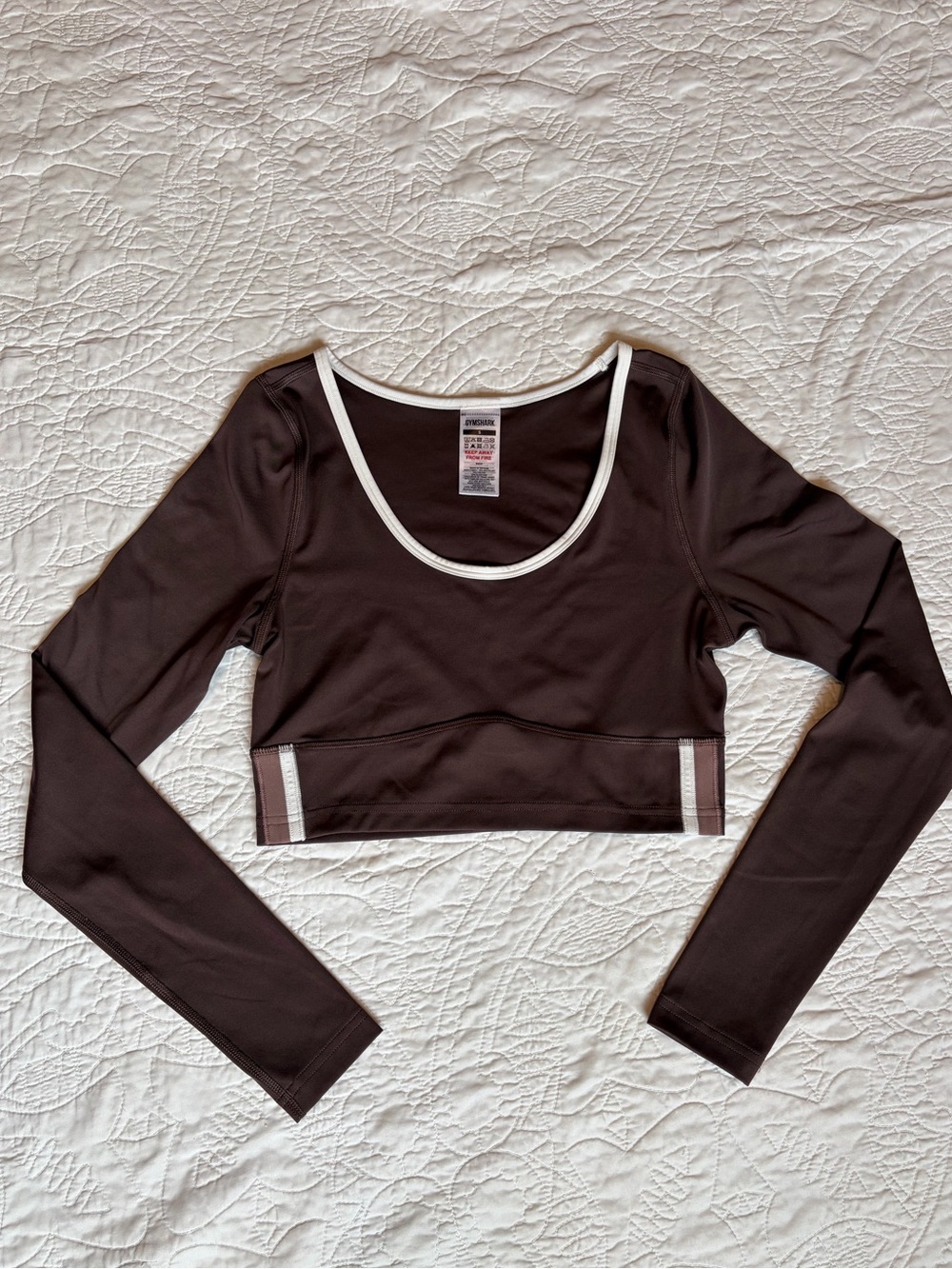 GYMSHARK Piping Long Sleeve Crop Top